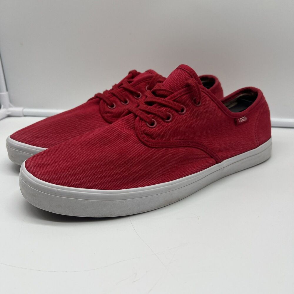 Vans Off The Wall Red Canvas Classic Skateboard Shoes Men's 9 Women's 10.5 TB4R